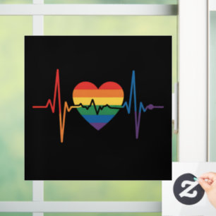 LGBTQ Heartbeats Heart Pride Gay Lesbian Trans Bi