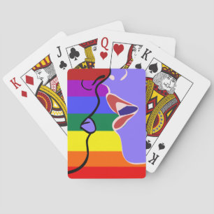 LGBTQ Homosexual Love Kiss Playing Cards