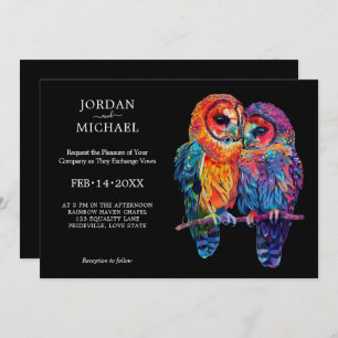 🌈 LGBTQ horizontal Eternal Unity wedding Invitation