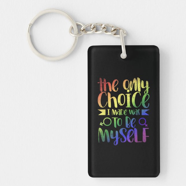 LGBTQ Human Rights Equality Gay Pride Month Gift Key Ring (Front)