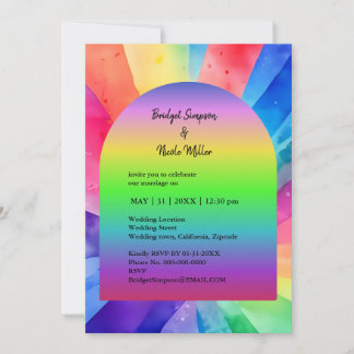 lgbtq human rights wedding Invitation