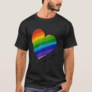Lgbtq I Am An Ally Gay Lesbian Bi Pride Rainbow He T-Shirt