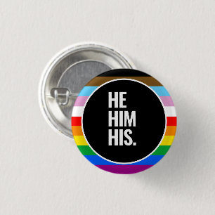 LGBTQ+ Inclusive Pride Flag 3 Cm Round Badge
