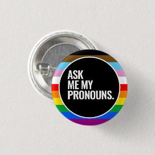 LGBTQ+ Inclusive Pride Flag 3 Cm Round Badge