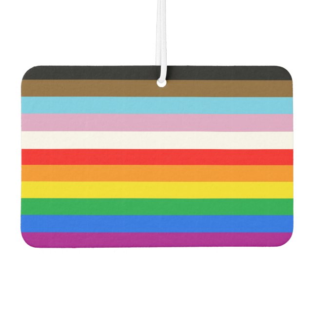 LGBTQ+ INCLUSIVE PRIDE FLAG CAR AIR FRESHENER (Front)