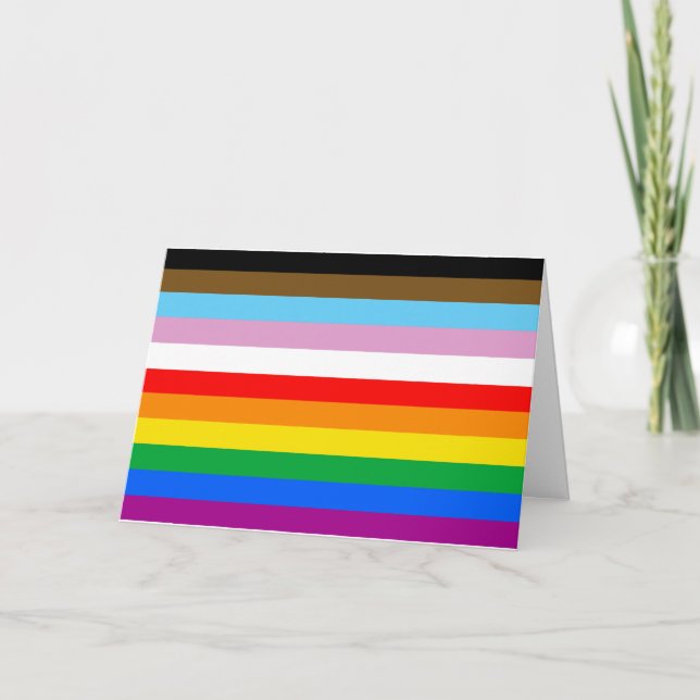 LGBTQ+ INCLUSIVE PRIDE FLAG CARD (Front)