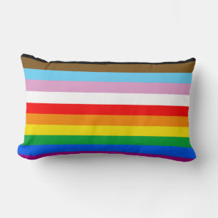 LGBTQ+ INCLUSIVE PRIDE FLAG LUMBAR CUSHION