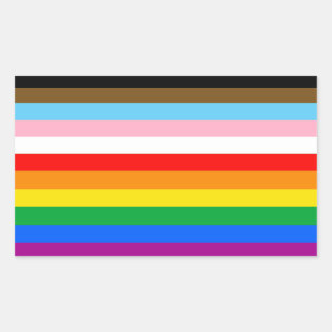 LGBTQ+ Inclusive Pride Flag Rectangular Sticker