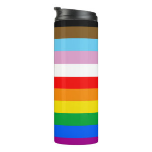 LGBTQ+ INCLUSIVE PRIDE FLAG THERMAL TUMBLER