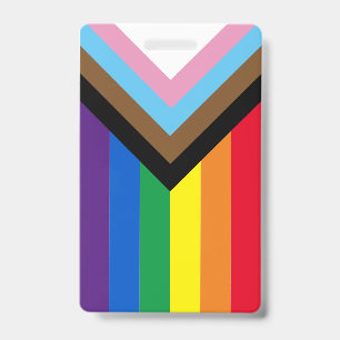 Lgbtq inclusive rainbow diversity gay pride flag ID badge