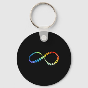 Lgbtq Infinity Heart Rainbow Neurodiversity Autist Key Ring