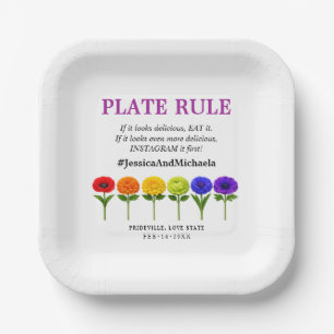 LGBTQ+ Instagram It Flourish Together Paper Plate