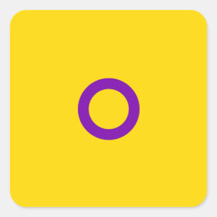 LGBTQ Intersex Pride Flag Square Sticker