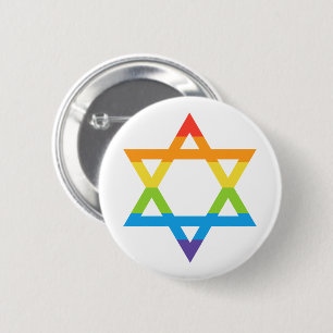 LGBTQ Jewish Israel Star Of David Pride Month 6 Cm Round Badge