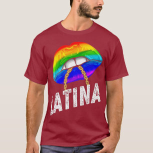 LGBTQ Latina Queen Strong Gay Women Men Latin T-Shirt