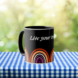 LGBTQ Lesbian Flag: Live your true self Mug