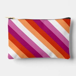 LGBTQ+ Lesbian Flag Stripes Pride - Accessory Pouch