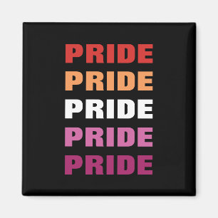 LGBTQ Lesbian Pride Customizable Repeated Text Magnet