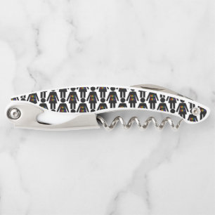 LGBTQ Lesbian Silhouette and Rainbow Ladies Corkscrew