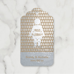 LGBTQ Lesbian Silhouette and Rainbow Ladies Gift Tags