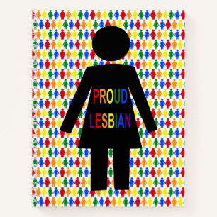 LGBTQ Lesbian Silhouette and Rainbow Ladies Notebook