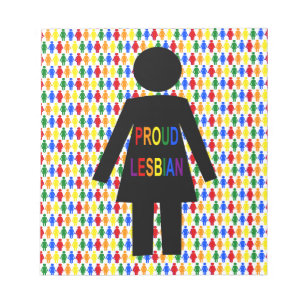 LGBTQ Lesbian Silhouette and Rainbow Ladies Notepad