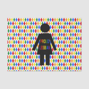 LGBTQ Lesbian Silhouette and Rainbow Ladies Tissue Paper