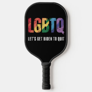 LGBTQ Lets Get Biden To Quite Gay Pride  Pickleball Paddle