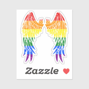 LGBTQ LGBT Angel Wings Colourful Rainbow Gay