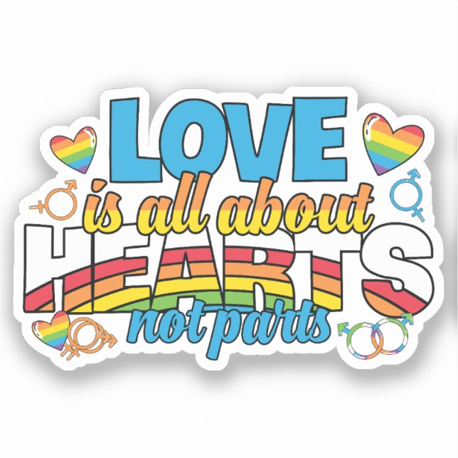 LGBTQ - Love Is All About Hearts (Front)
