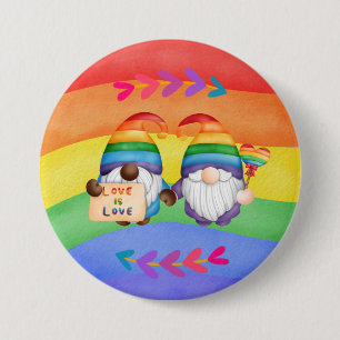 LGBTQ Love is Love Colourful Rainbow 7.5 Cm Round Badge