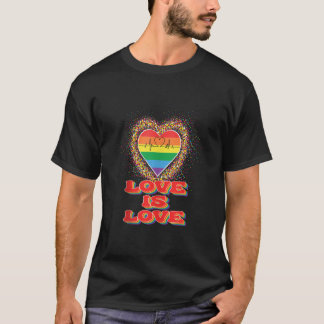 LGBTQ Love Is Love Gay Pride LGBT Ally Rainbow Fla T-Shirt