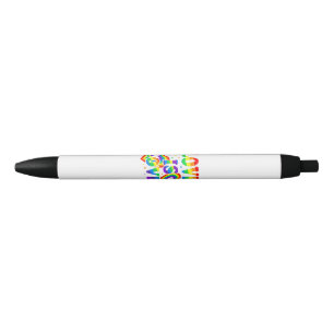 LGBTQ Love is Love Gay Pride LGBT Rainbow Flag Black Ink Pen