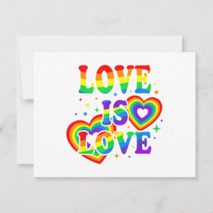LGBTQ Love is Love Gay Pride LGBT Rainbow Flag Thank You Card