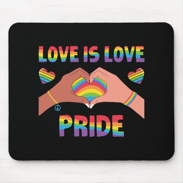 LGBTQ - Love Is Love - Pride Mouse Pad (Front)