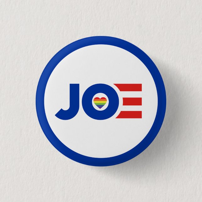 LGBTQ Love Joe Biden! 3 Cm Round Badge (Front)