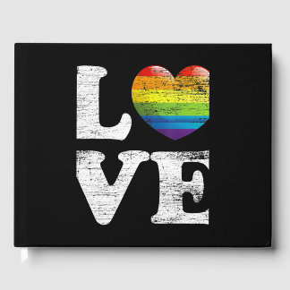 lgbtq love rainbow flag pride month valentines day guest book