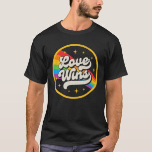 LGBTQ Love Wins Gay Pride LGBT Ally Rainbow Flag T-Shirt