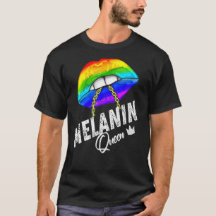 LGBTQ Melanin Queen Strong Gay Women Men African A T-Shirt