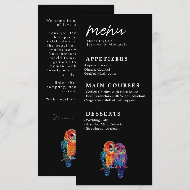 🌈LGBTQ+ MENU + Text Budget Eternal Unity (Front/Back)