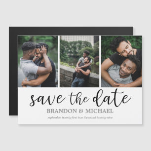 LGBTQ Modern Photo Collage Magnetic Invitation