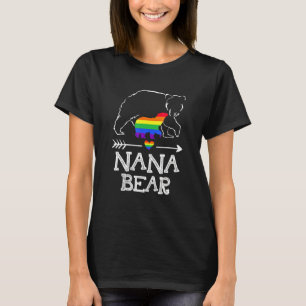 Lgbtq Nana Bear Proud Aunt Rainbow Flag Lgbt Pride T-Shirt