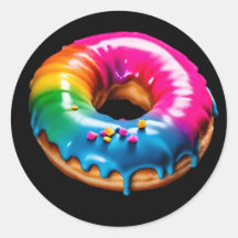 Lgbtq+ neon pride doughnut