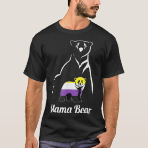 LGBTQ NonBinary Mama Bear LGBT NonBinary Pride Enb T-Shirt