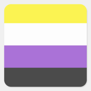 LGBTQ Nonbinary Pride Flag Square Sticker