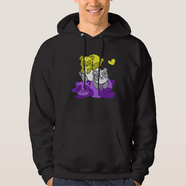 Lgbtq Nonbinary Pride Sloth Lgbt Nonbinary Flag Ge Hoodie (Front)