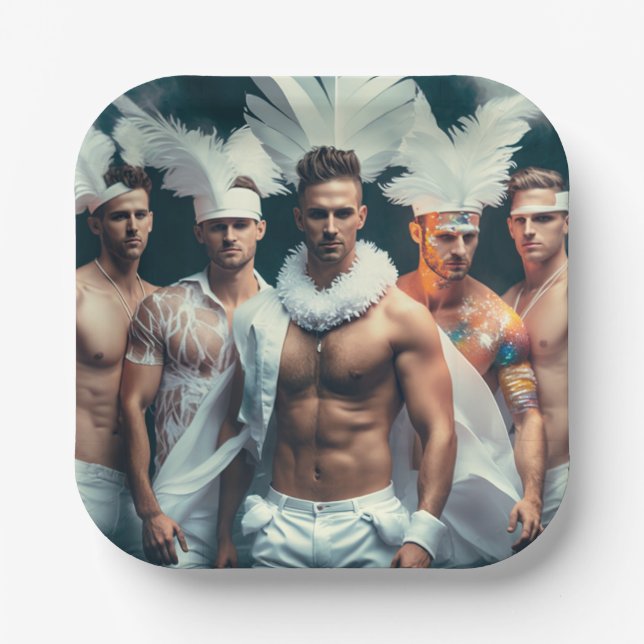 LGBTQ+ or Bachelorette Paper Plates  (Front)