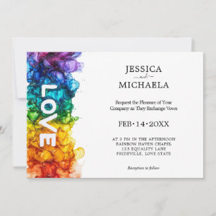 🌈  LGBTQ Painted With Love  Invitation