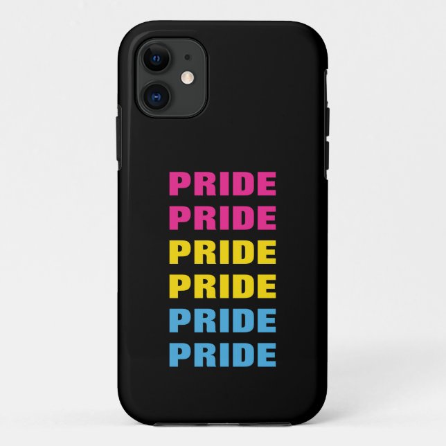 LGBTQ Pansexual Pride Customisable Repeated Text Case-Mate iPhone Case (Back)