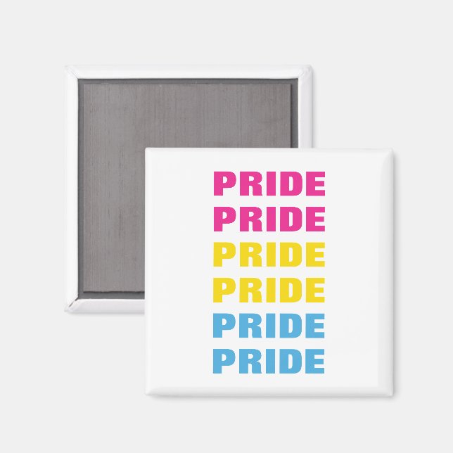 LGBTQ Pansexual Pride Customisable Repeated Text Magnet (Front/Back)